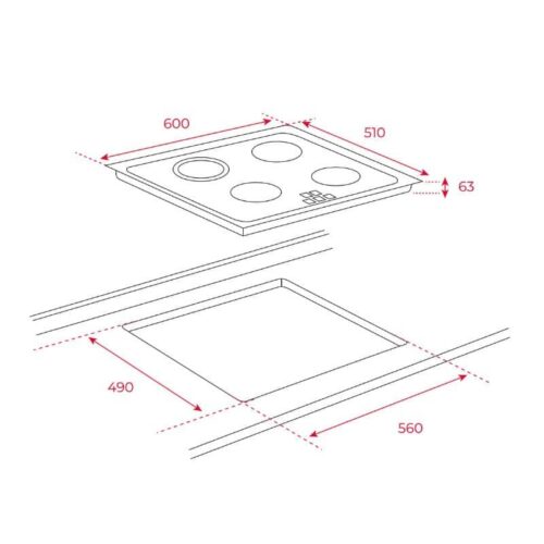 Bếp Điện Teka TR 6420 3 Kích thước của Bếp Điện Teka TR 6420