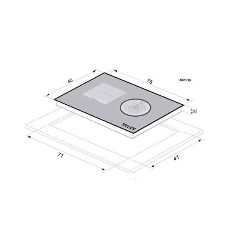 Kích thước của Bếp điện từ Spelier SPE-HC928 EG Kích thước của Bếp điện từ Spelier SPE-HC928 EG