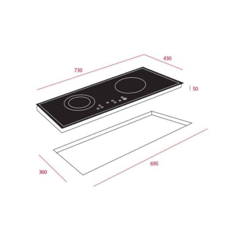 Bếp Điện Từ Teka IR 720 5 Kích thước của Bếp Điện Từ Teka IR 720