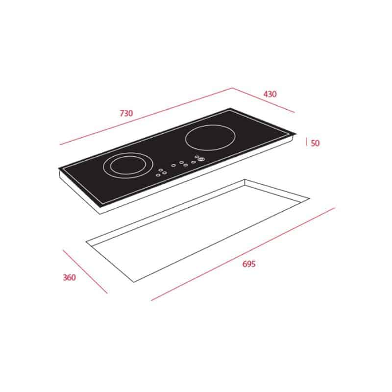 Kích thước của Bếp Điện Từ Teka IR 720 Kích thước của Bếp Điện Từ Teka IR 720