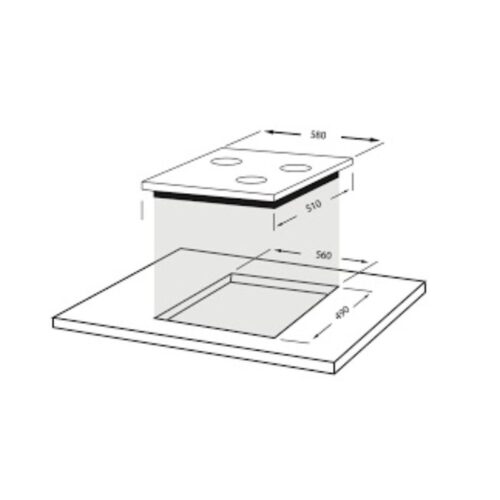 Bếp từ 3 vùng nấu Faber FB - 603IND 3 Bếp từ 3 vùng nấu Faber FB - 603IND