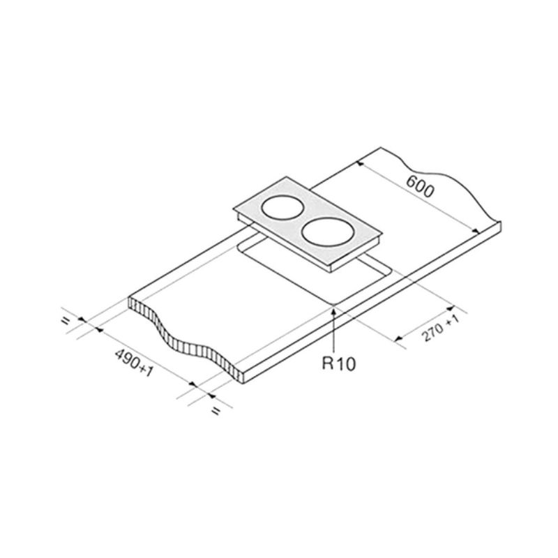 Kích thước Bếp từ âm Electrolux EEH353C Kích thước Bếp từ âm Electrolux EEH353C