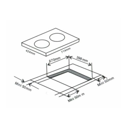 Bếp từ Arber AB371 2 Kích thước Bếp từ Arber AB371