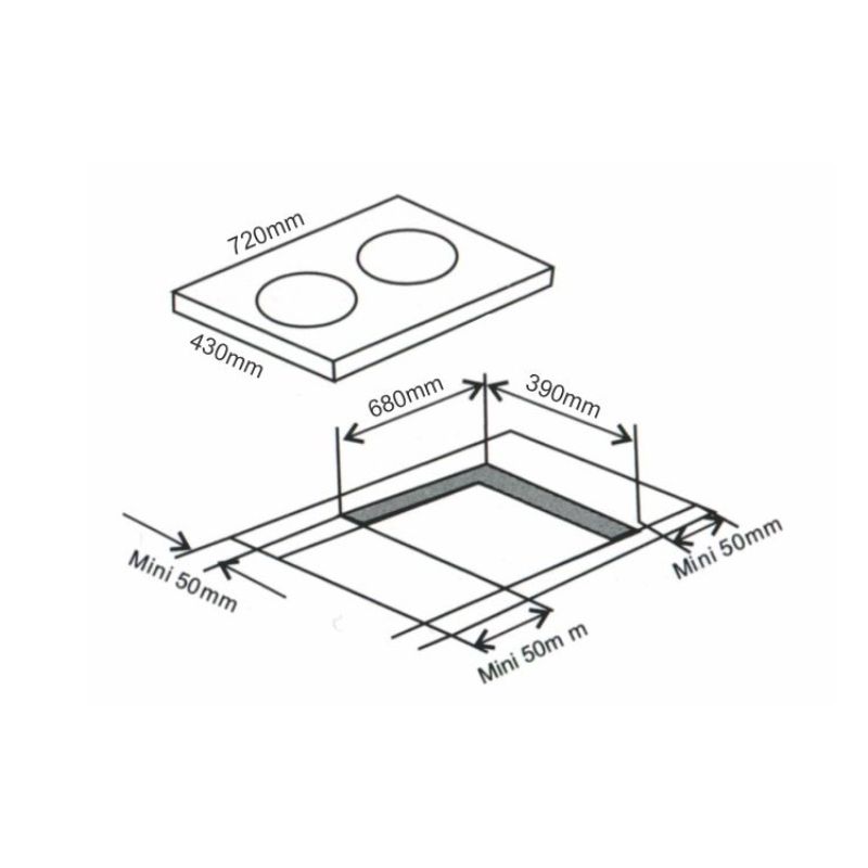 Kích thước Bếp từ Arber AB669 Kích thước Bếp từ Arber AB669