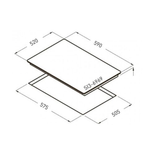 Bếp từ ba SMARAGD SI3-6969 3 Kích thước Bếp từ ba SMARAGD SI3-6969