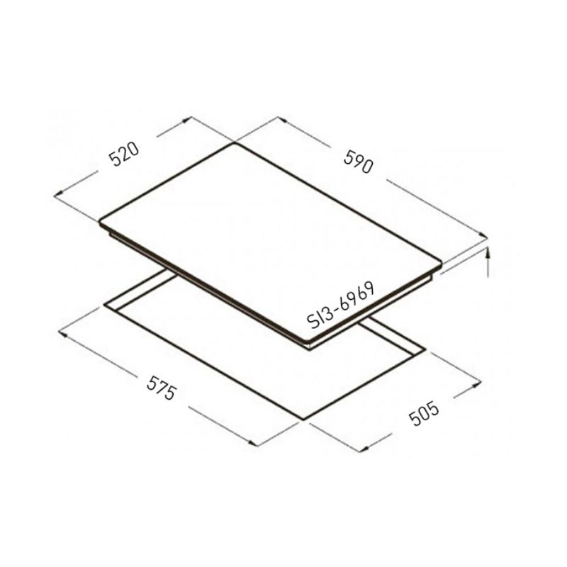 Kích thước Bếp từ ba SMARAGD SI3-6969 Kích thước Bếp từ ba SMARAGD SI3-6969
