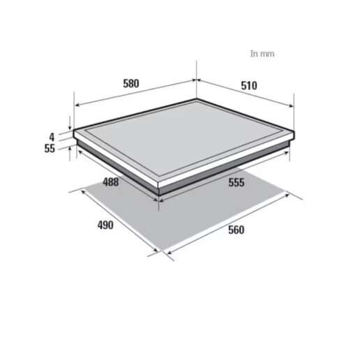 Bếp từ Brandt BPI6449X 3 Kích thước Bếp từ Brandt BPI6449X
