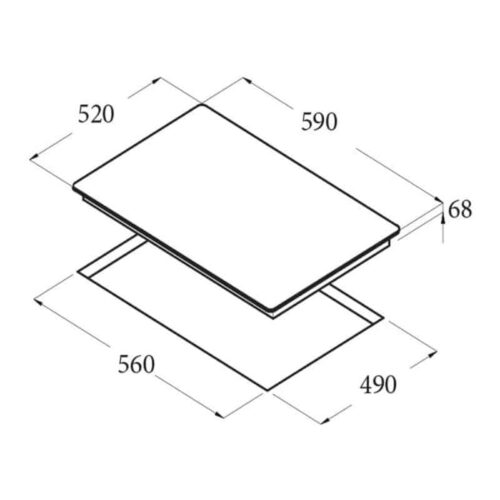 Bếp từ Hafele HC F604A 537.09.502 3 Kích thước bếp từ Hafele HC F604A 537.09.502