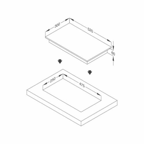 Bếp từ Malloca MDH-02I 3 Kích thước bếp từ Malloca MDH-02I