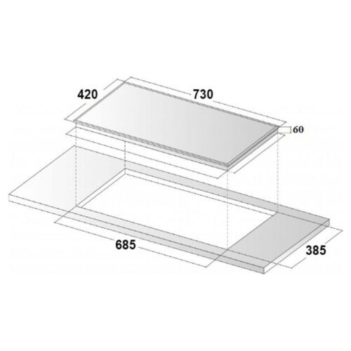 Bếp từ Napoliz ITC868 3 Kích thước bếp từ Napoliz ITC868