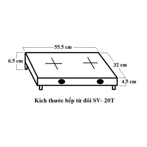 Bếp từ Sevilla SV-20T 4 Kích thước bếp từ Sevilla SV-20T
