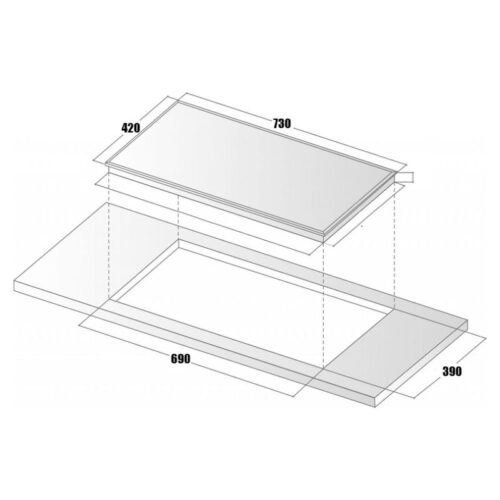 Bếp từ Sevilla SV-M20 5 Kích thước bếp từ Sevilla SV-M20