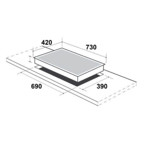 Bếp từ Sevilla SV-Y14 5 Kích thước bếp từ Sevilla SV-Y14
