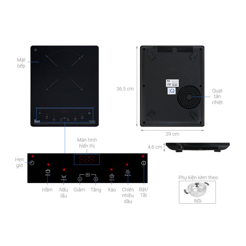 Kích thước bếp từ Teka FIC 31T30 Kích thước bếp từ Teka FIC 31T30