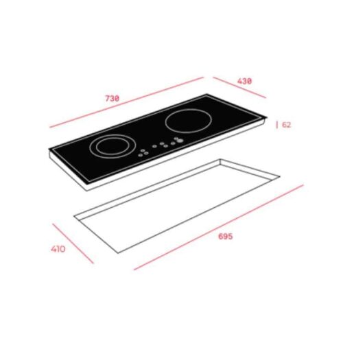 Bếp từ Teka IB 702 5 Kích thước Bếp từ Teka IB 702