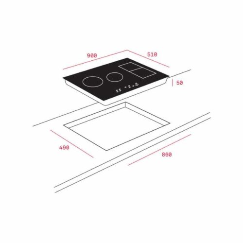Bếp Từ Teka IRF 9430 5 Kích thước của Bếp Từ Teka IRF 9430