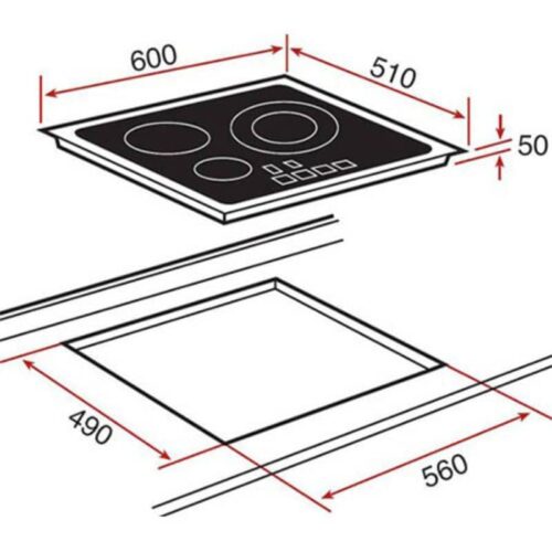 Bếp Từ Teka IRS 641 5 Kích thước của Bếp Từ Teka IRS 641