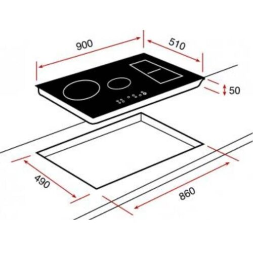 Bếp Từ Teka IRS 943 4 Kích thước Bếp Từ Teka IRS 943