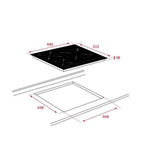 Bếp điện từ TEKA ITF 65320 BK MSP 112510016 4 Kích thước của Bếp từ TEKA ITF 65320 BK MSP