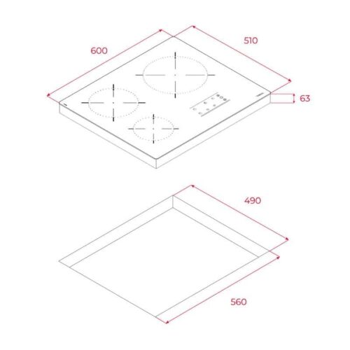 Bếp Điện Teka TR 6320 3 Kích thước của Bếp Điện Teka TR 6320