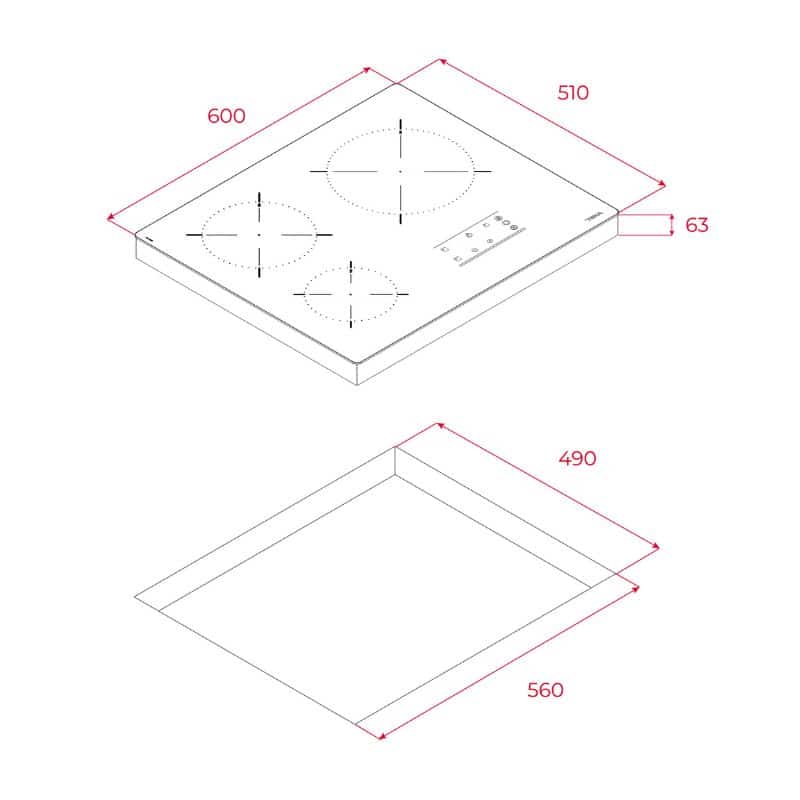 Kích thước của Bếp Điện Teka TR 6320 Kích thước của Bếp Điện Teka TR 6320