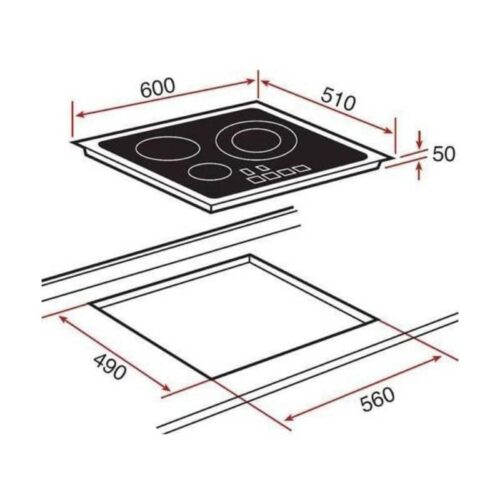 Bếp điện từ TEKA IZC 63630 BK MST 112500017 5 Kích thước Bếp từ TEKA IZC 63630 BK MST