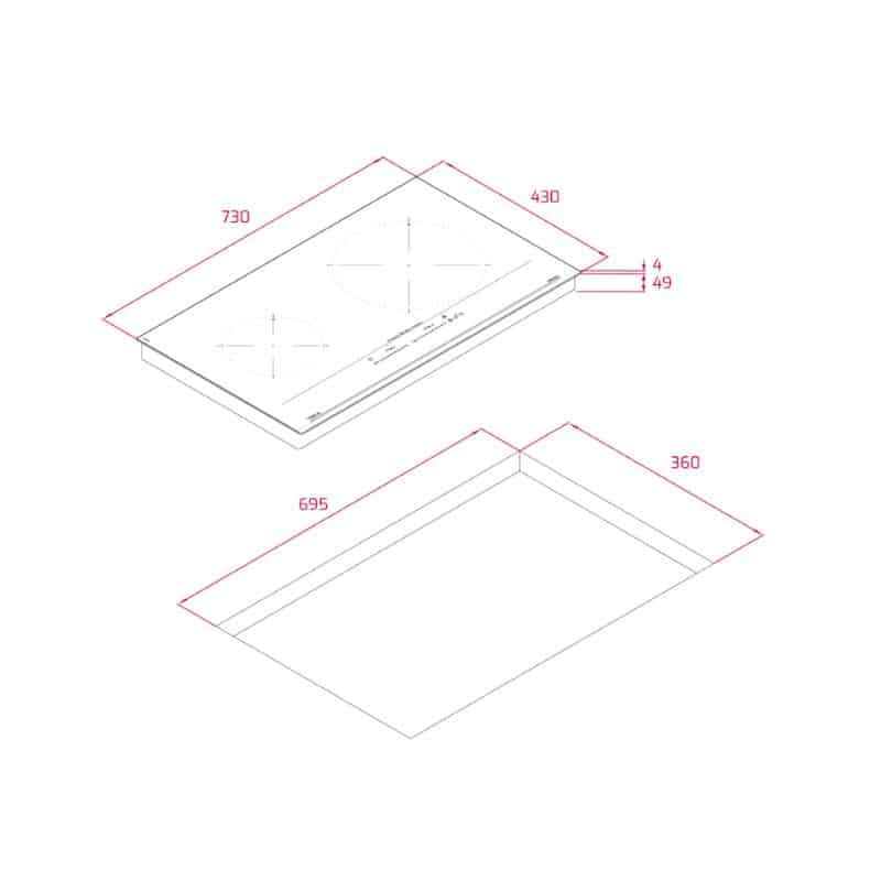 Kích thước Bếp từ Teka IZC 72310 MSP BK Kích thước Bếp từ Teka IZC 72310 MSP BK