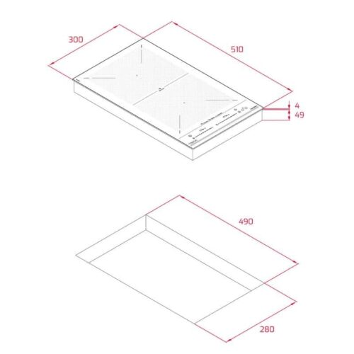 Bếp từ TEKA IZF 32400 MSP BK 5 Kích thước của Bếp từ TEKA IZF 32400 MSP BK