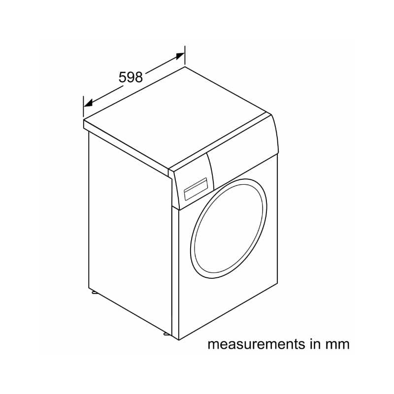 Kích thước máy giặt quần áo Bosch WAT24160SG Kích thước máy giặt quần áo Bosch WAT24160SG