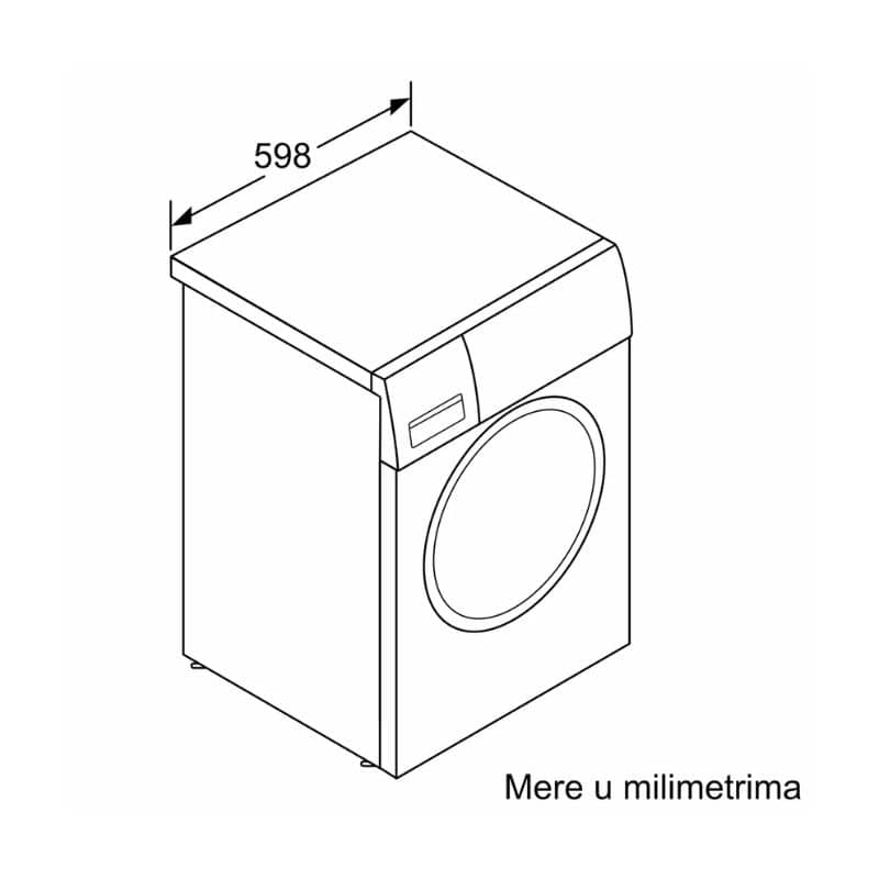 Kích thước máy giặt Bosch WAW24460EU Kích thước máy giặt Bosch WAW24460EU