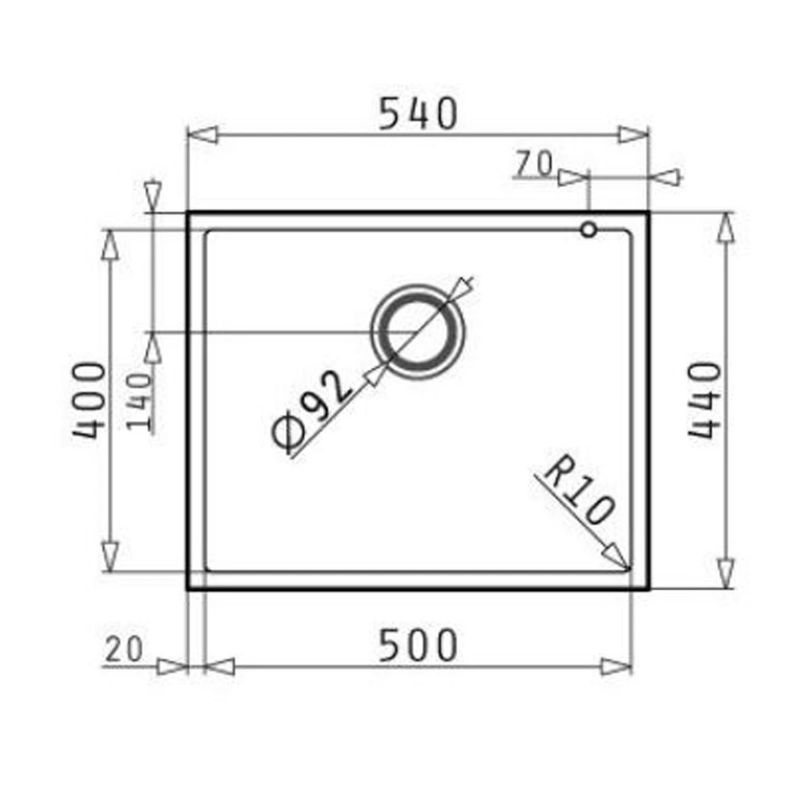 Kích thước chậu đá BOSCH  PYRAGRANITE TETRAGON (70X40) 1B Kích thước chậu đá BOSCH PYRAGRANITE TETRAGON (70X40) 1B
