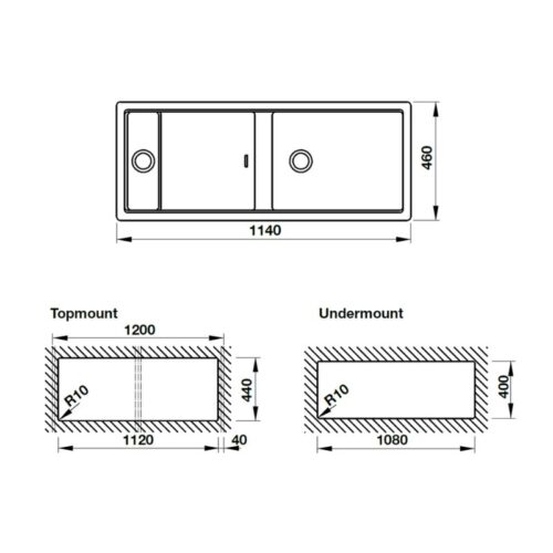 Chậu đá Hafele WORK STATION HS-GDD11446 D-150 570.35.340 3 Chậu đá Hafele WORK STATION HS-GDD11446 D-150 570.35.340