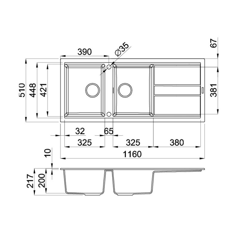 Chậu đá Malloca TITANIUM G-50073 Chậu đá Malloca TITANIUM G-50073
