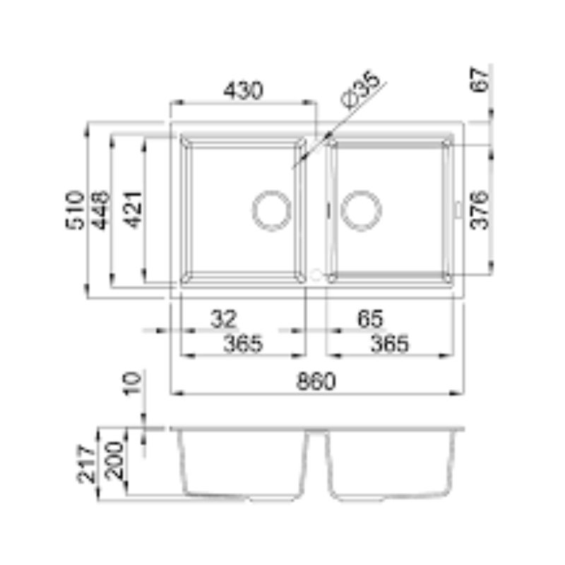 Chậu đá Malloca TORTORA K-45043 ( NANO) Chậu đá Malloca TORTORA K-45043 ( NANO)