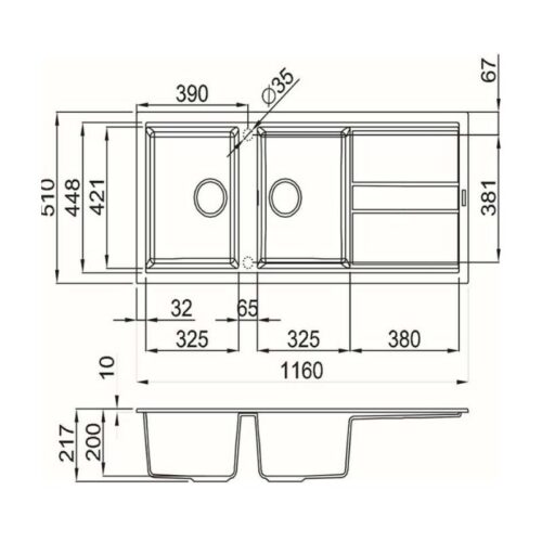 Chậu đá Malloca TORTORA K-50043 ( NANO) 3 Chậu đá Malloca TORTORA K-50043 ( NANO)