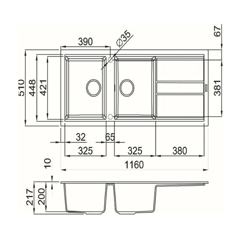 Chậu đá Malloca TORTORA K-50043 ( NANO) Chậu đá Malloca TORTORA K-50043 ( NANO)
