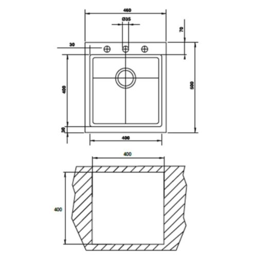 Chậu rửa chén bát Haffele HS G4650 565.84.261 3 Kích thước chậu rửa chén bát Haffele HS G4650 565.84.261