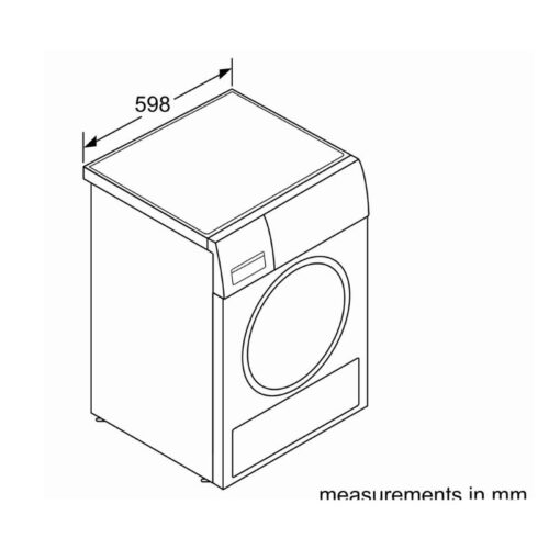 Máy sấy quần áo Bosch WTW87561SG 5 Kích thước chiều ngang máy sấy quần áo Bosch WTW87561SG