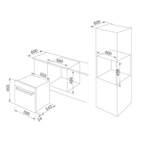 Lò hấp kết hợp nướng Malloca MST-LX12 3 Kích thước lò hấp kết hợp nướng Malloca MST-LX12