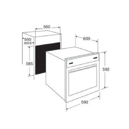 Lò nướng Brandt BXP6575X 3 Kích thước lò nướng Brandt BXP6575X