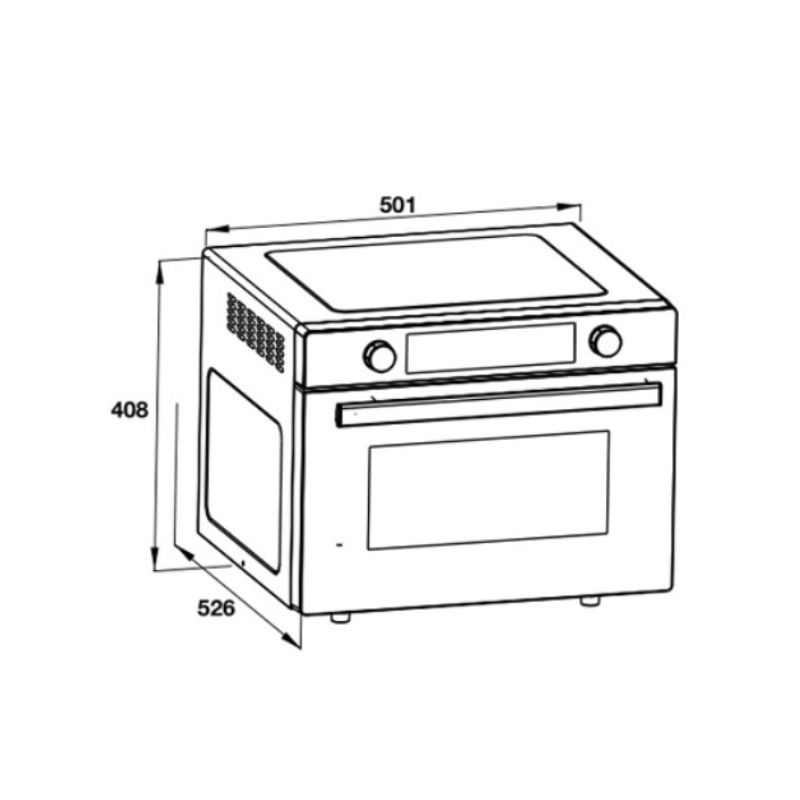 Kích thước lò nướng kết hợp vi sóng độc lập Hafele HO-F36A 538.01.221 Kích thước lò nướng kết hợp vi sóng độc lập Hafele HO-F36A 538.01.221