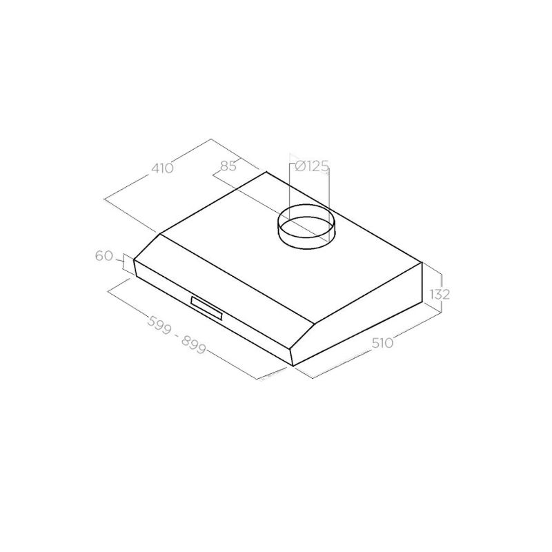 Kích thước máy hút mùi Elica KREA LX IX F/60 Kích thước máy hút mùi Elica KREA LX IX F/60