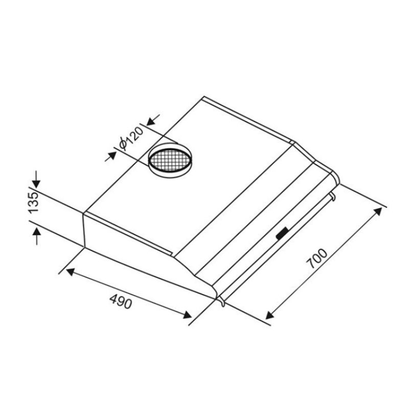Kích thước máy hút mùi Faster FS0470S Kích thước máy hút mùi Faster FS0470S