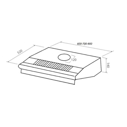 Máy hút mùi Malloca H332-700 3 Kích thước máy hút mùi Malloca H332-700