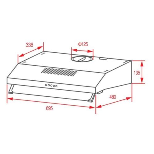Máy hút mùi TEKA CH 1070BT 113130000 4 Kích thước của Máy hút mùi TEKA CH 1070BT