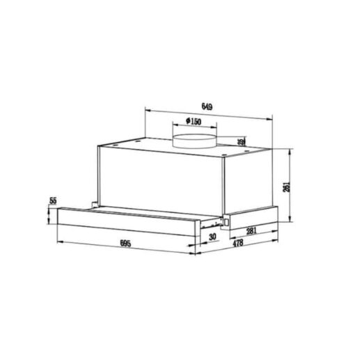 Máy hút mùi TEKA CH 1170P 113060000 4 Kích thước của Máy hút mùi Teka CH 1170P