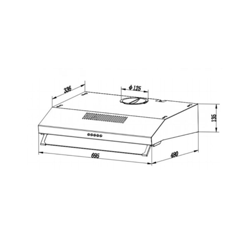 Kích thước máy hút mùi TEKA CLA 72K00S Kích thước máy hút mùi TEKA CLA 72K00S