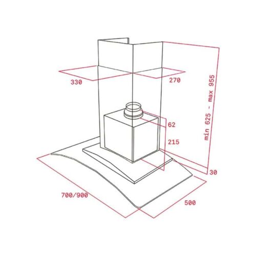 Máy hút mùi TEKA NC 780 40455331 5 Kích thước của Máy hút mùi TEKA NC 780