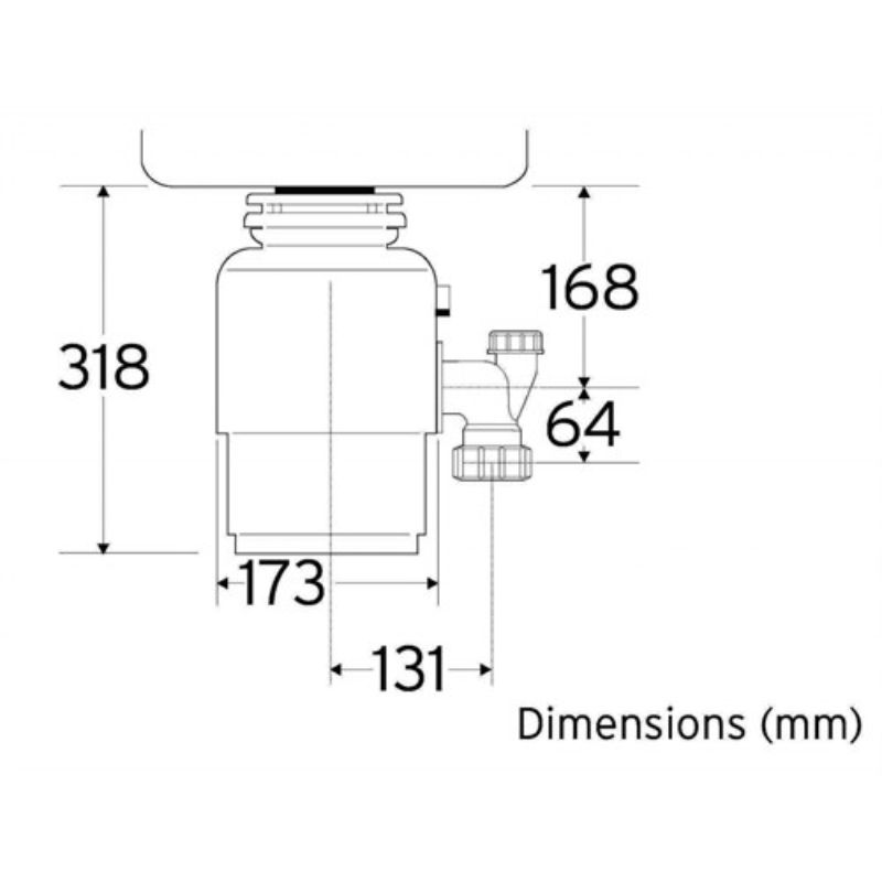 Kích thước máy hủy rác TEKA TR 550 Kích thước máy hủy rác TEKA TR 550