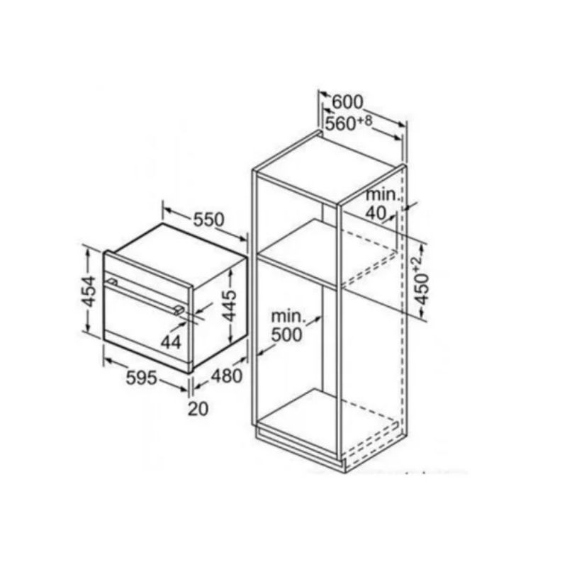 Kích thước máy rửa bát Bosch SGS40E32EU Kích thước máy rửa bát Bosch SGS40E32EU